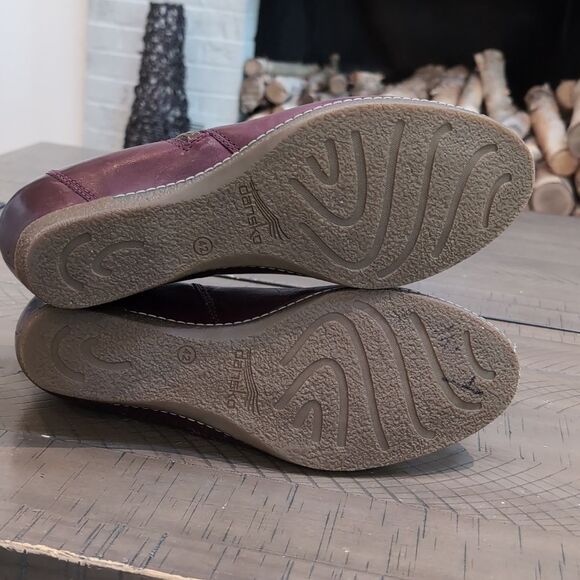 Dansko Leyla Bootie In Wine Burnished Leather Sz EU 42/US 12 - Picture 9 of 10